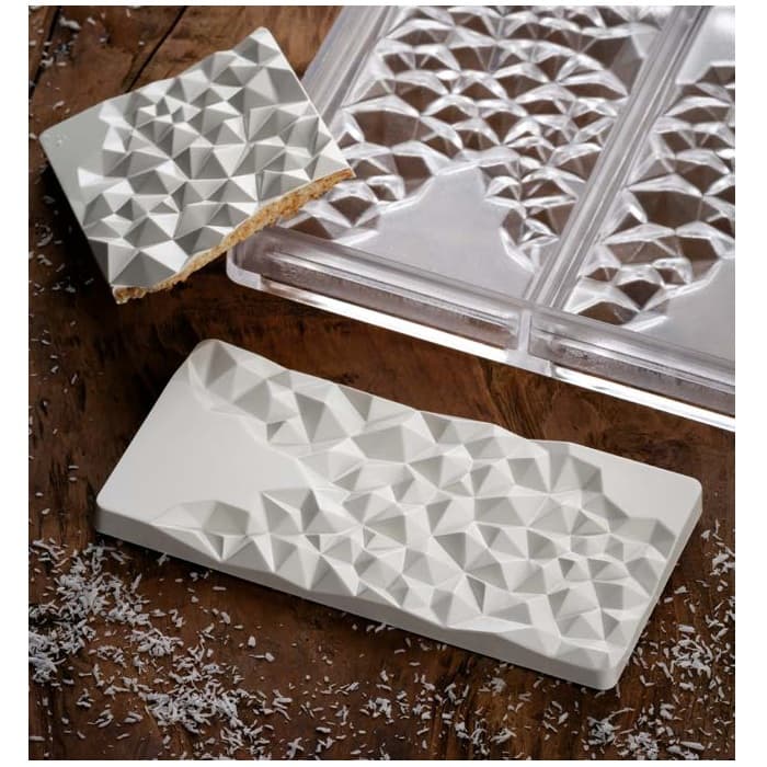 Форма д/шок. Pavoni "Chocolate Bar Fragment" 155х77мм h10мм, 100гр, 3 ячейки, п/к PC5004