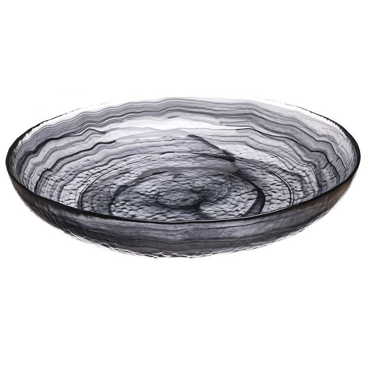 Салатник ARDACAM Hammered ARD 2375.43 d 25 см h 4,5 см (стекло, цвет / декор черно-белый)