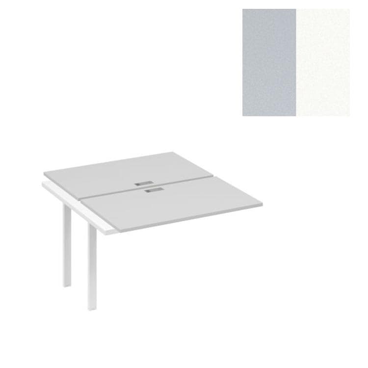 Секция рабочей станции Юнитекс А4 на металлокаркасе UNO (2х120) А4 Б1 173-1 СЕ (120x144x75) серый/металлокаркас белый
