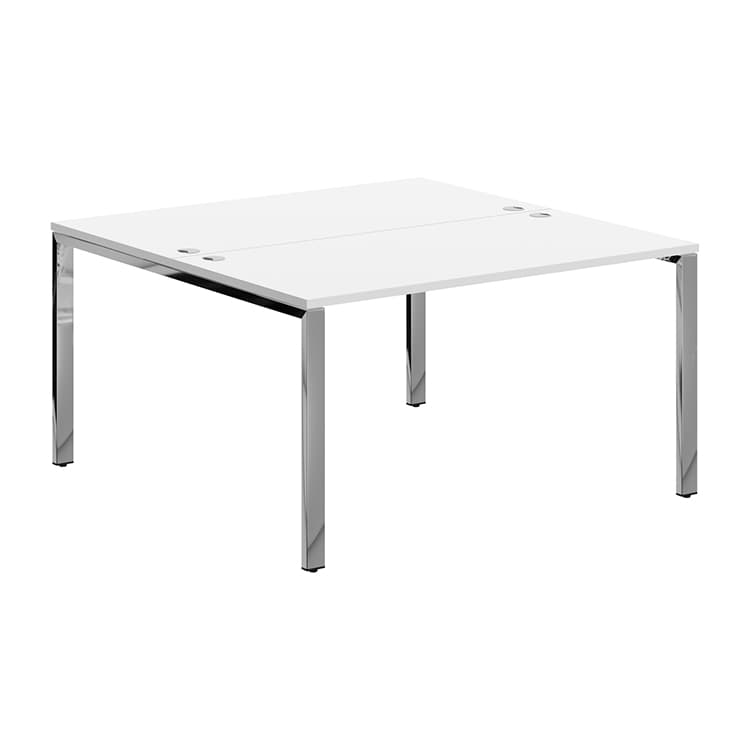 Стол 2-х местный Skyland XGWST 1414.1 белый/нержавеющая сталь 1400х1406х750 XTEN GLOSS