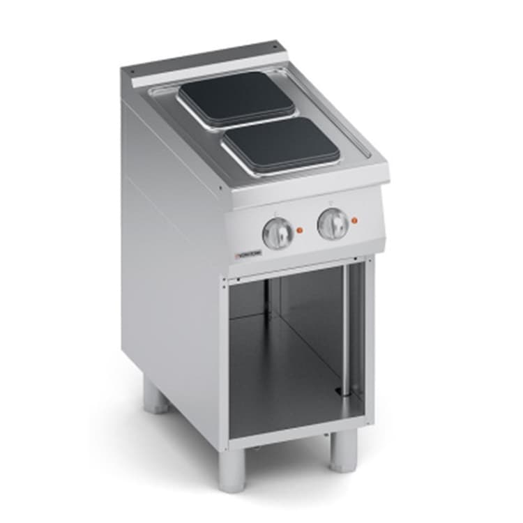 Плита VEROTERM VT7CUE05VVQ 2 конфорочная 700 серии с открытым шкафом