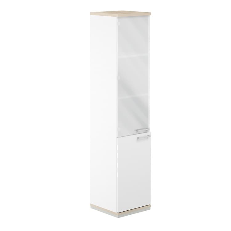 Шкаф со стеклом 5-уровневый Norden Allegro AG.209.WH.AR.WH.GL.L