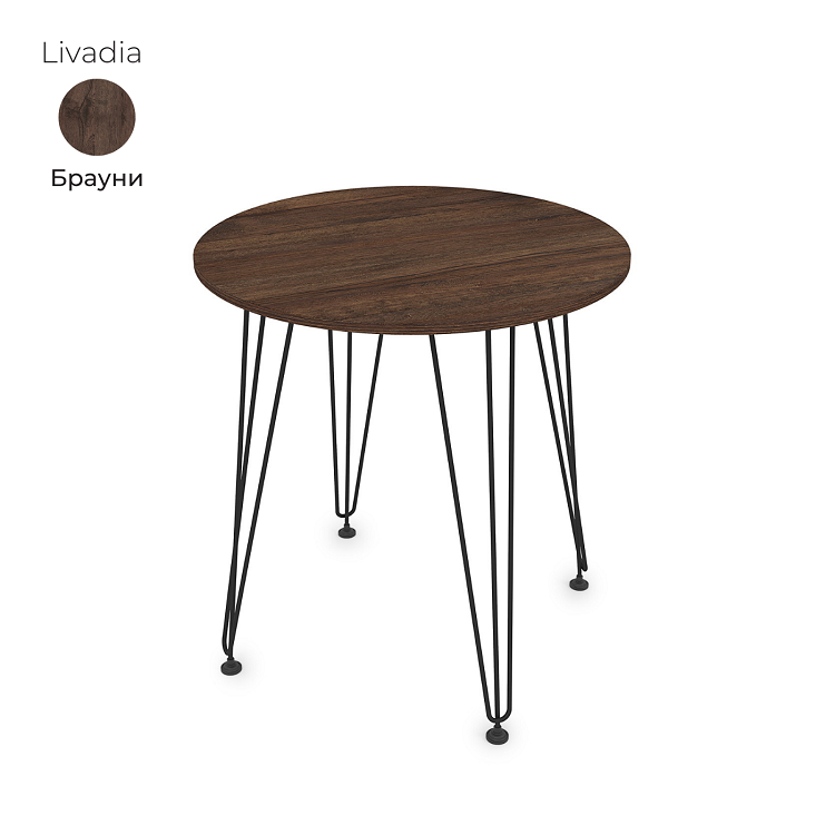 Стол обеденный круглый Алсав 21Livadia.007 Brauni