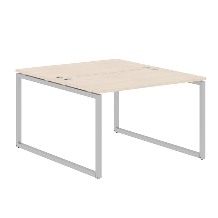 Стол 2-х местный Skyland XQWST 1214 бук тиара/алюминий 1200х1406х750