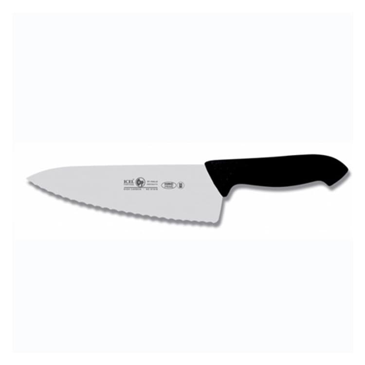 Нож поварской "Шеф" 20см с волнистой кромкой, черный HORECA PRIME 28100.HR60000.200