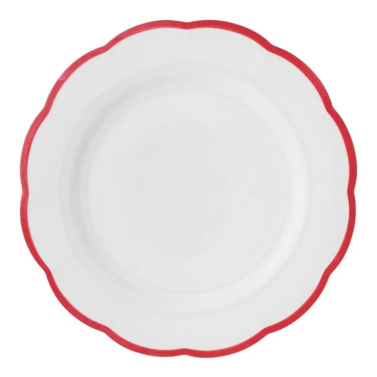 Блюдо круглое с цветным кантом (красный) Ø 31,5 см Bitossi Petalo PET00028 Bordo rosso