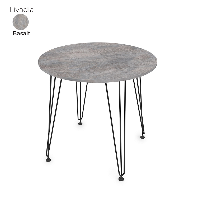 Стол обеденный круглый Алсав 21Livadia.008 Basalt