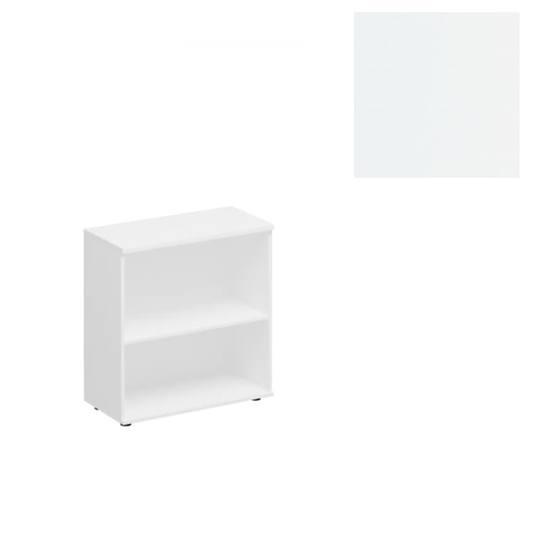 Стеллаж низкий широкий Юнитекс Комфорт К.423 БП (80x38x84) белый премиум