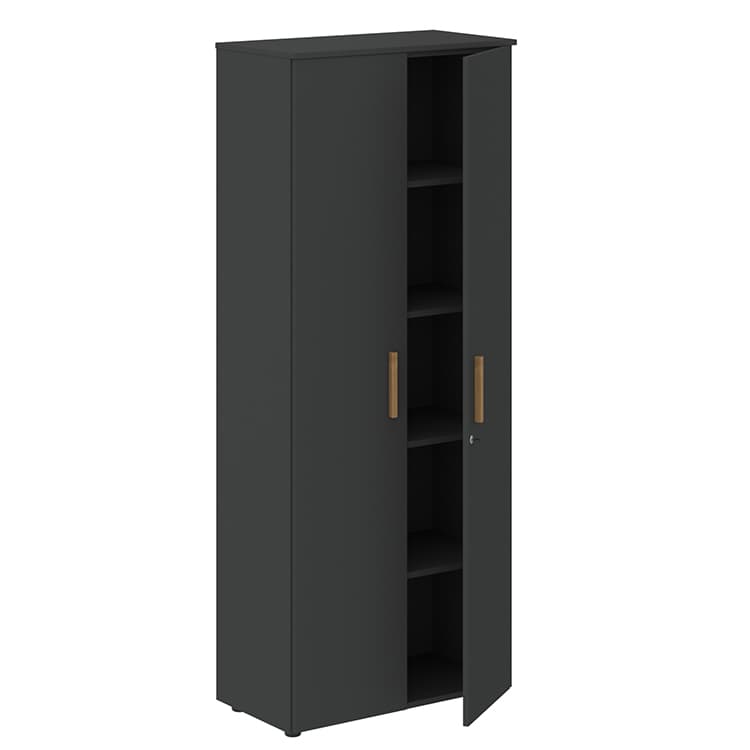 Шкаф с дверьми и топом Skyland FHC 80.1(Z) черный графит/черный графит 802х429х1983 FORTA