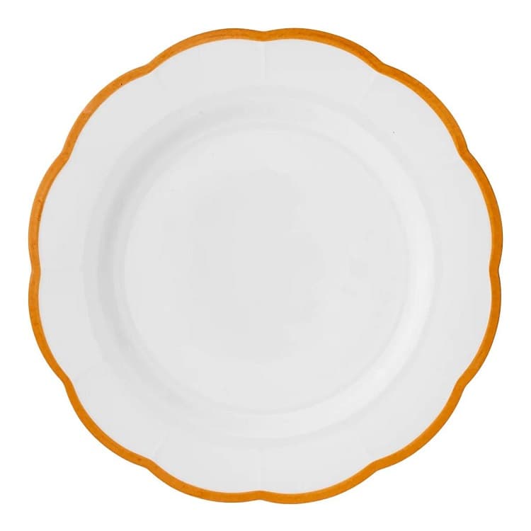 Блюдо круглое с цветным кантом (охра) 31,5 см Bitossi Petalo PET00428 Bordo ocra
