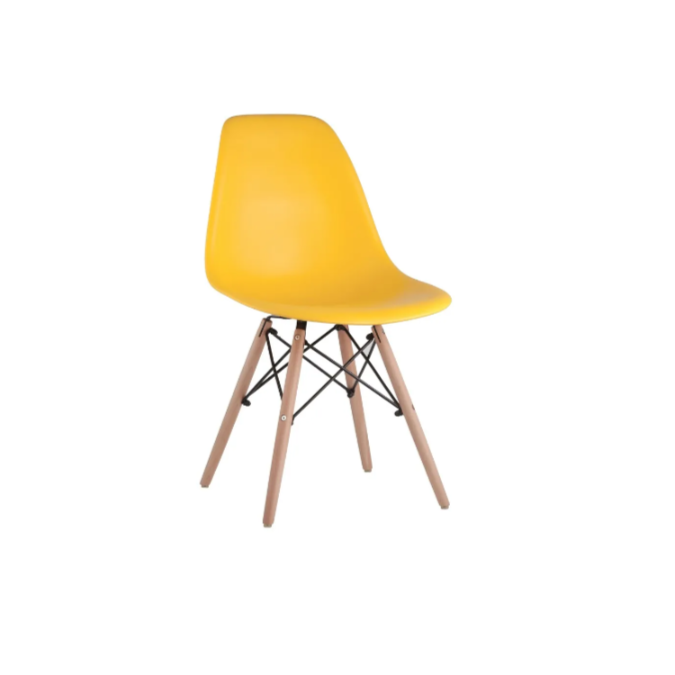 Стул пластиковый Клен Eames сгр022/5 собранный каркас (желтый)