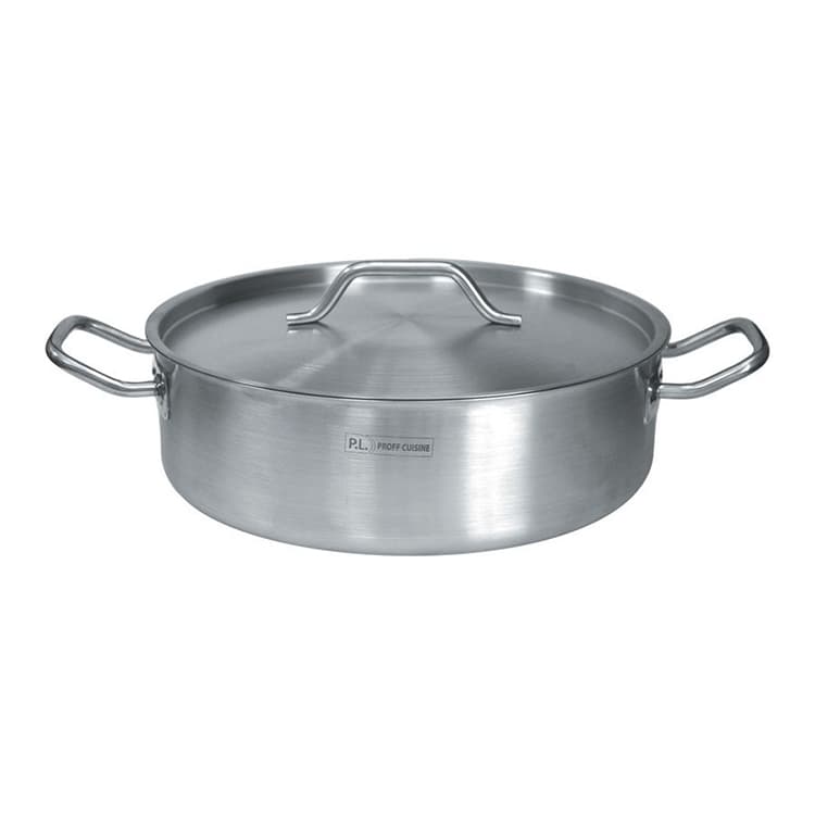 Кастрюля 16 л, 40х13 см низкая с крышкой нерж. P.L. Proff Cuisine, арт. 91000006