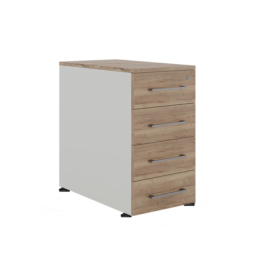 Тумба приставная Kobor TS4-40/60 white/natural