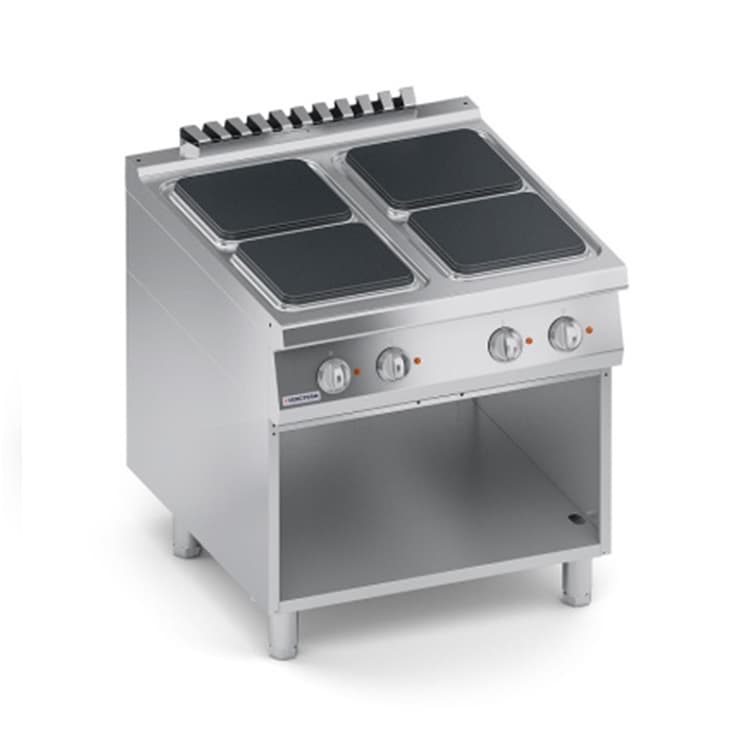 Плита VEROTERM VT4CUEP10VV 4 конфорочная 900 серии с открытым шкафом