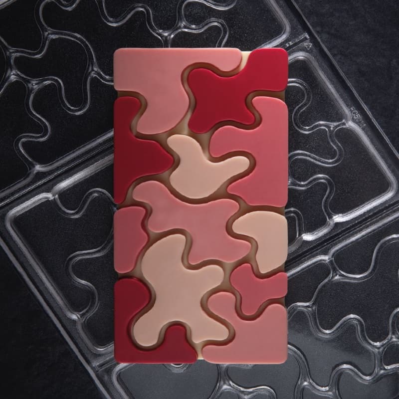 Форма д/шок. Pavoni "Chocolate Bar Camouflage" 154х77мм h8мм, 100гр, 3 ячейки, п/к PC5011FR