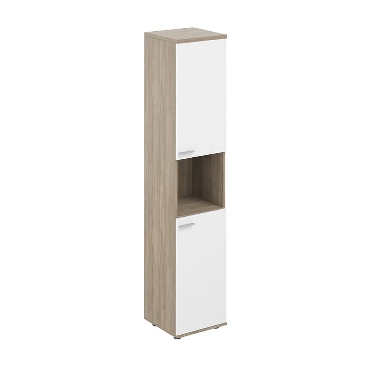 Шкаф высокий с нишей правый Norden Сигма SG.866.OD.WH.WH.R