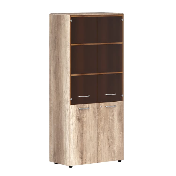 Шкаф комбинированный с замком в дверях малых и обвязкой Skyland DHC 85.2(Z) дуб каньон 892х450х1950 DIONI