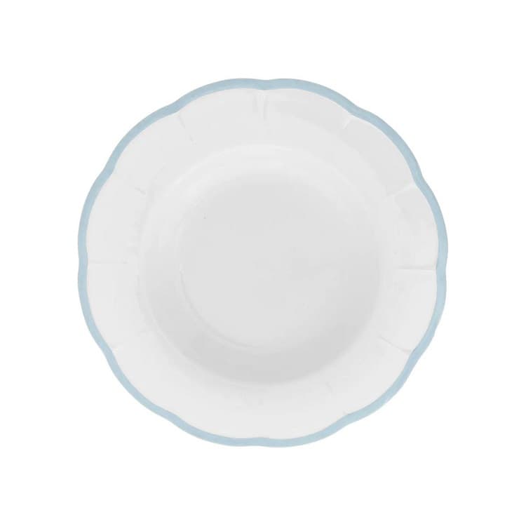 Тарелка с цветным кантом (голубой) 22,8 см Bitossi Petalo PET00306 Bordo azzurro