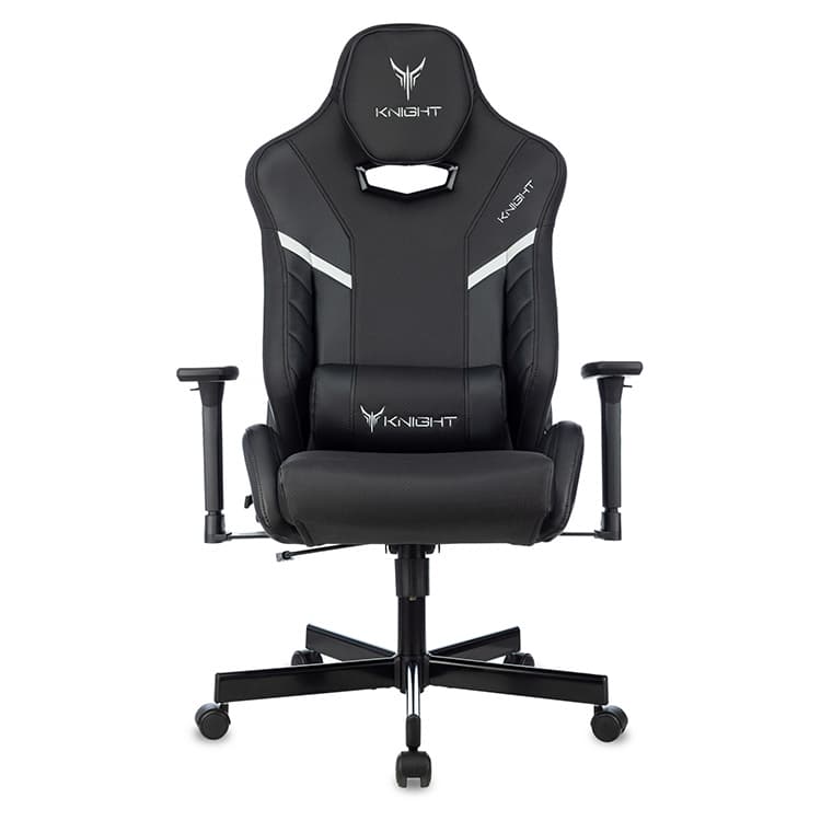Кресло игровое Knight Thunder 5X черный эко.кожа крестов. металл