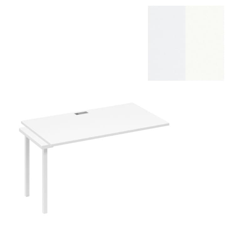 Секция 140х80 рабочей станции на каркасе Юнитекс А4 DUE А4 Б2 024-1 БП (140x80x75) белый премиум/металлокаркас белый