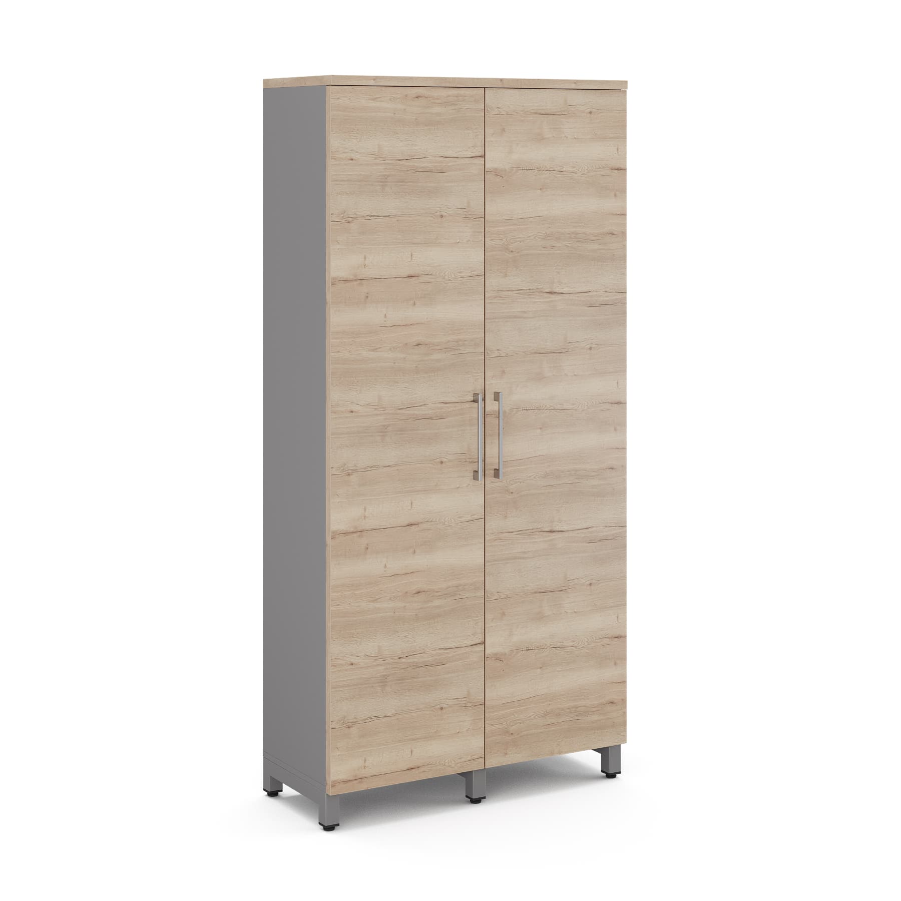 Шкаф распашной Kobor HR/5-90/60/M aluminum/natural