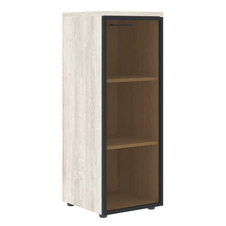 Шкаф колонка Skyland с стеклянной дверью в раме (R) и топом XMC 42.7.1(R) сосна эдмонт 432х432х1190
