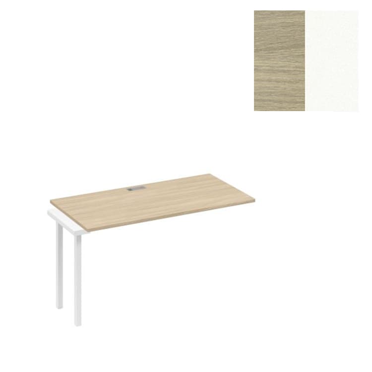 Секция стола Юнитекс А4 140 станции на опорах QUATTRO А4 Б4 014-1 ДК (140x70x75) дуб скандинавский/металлокаркас белый