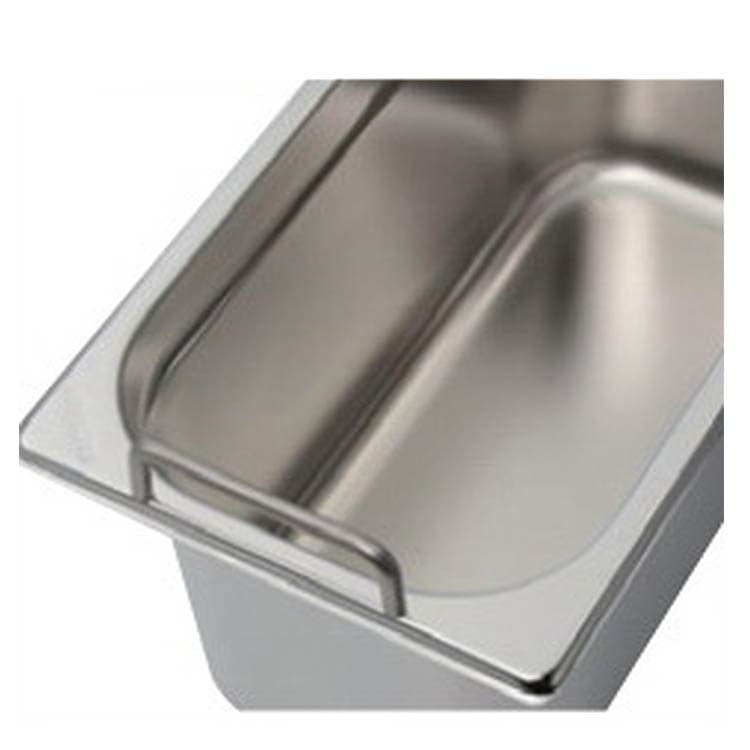 Гастроемкость GN2/3-200мм, прямые вертикальные сварные ручки Inox Macel 23200+MAVE