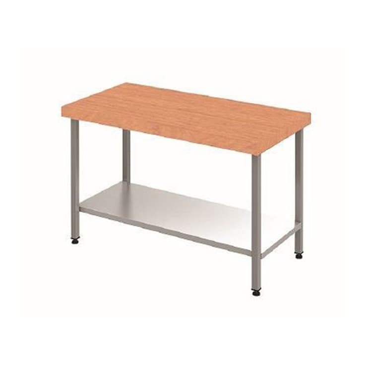 Стол с буковой столешницей и сплошной полкой Cryspi ССБ Ш СП 1900x800