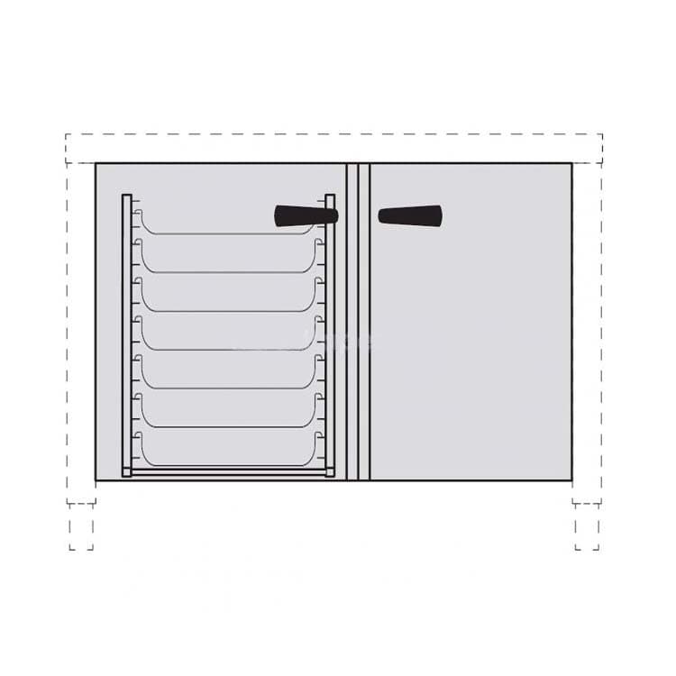 Шкаф нейтральный с 2 распашными дверцами LAINOX NAN084