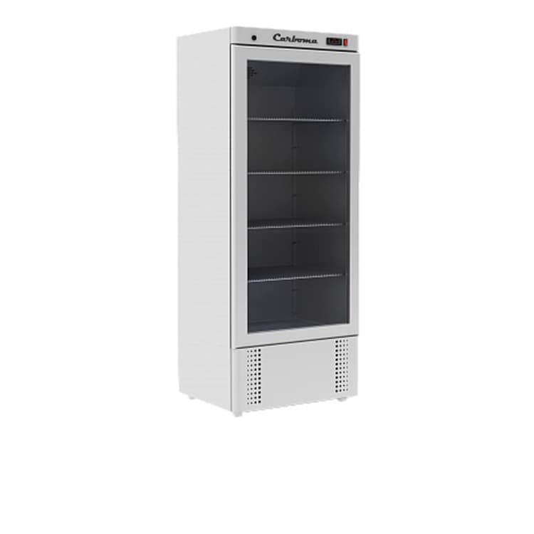 Шкаф холодильный Полюс R700 С (стекло) Сarboma INOX