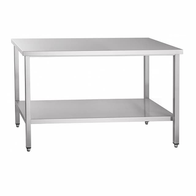 Стол производственный Abat СПРО-7-7 (столешница-нерж., каркас с полкой-нерж.)