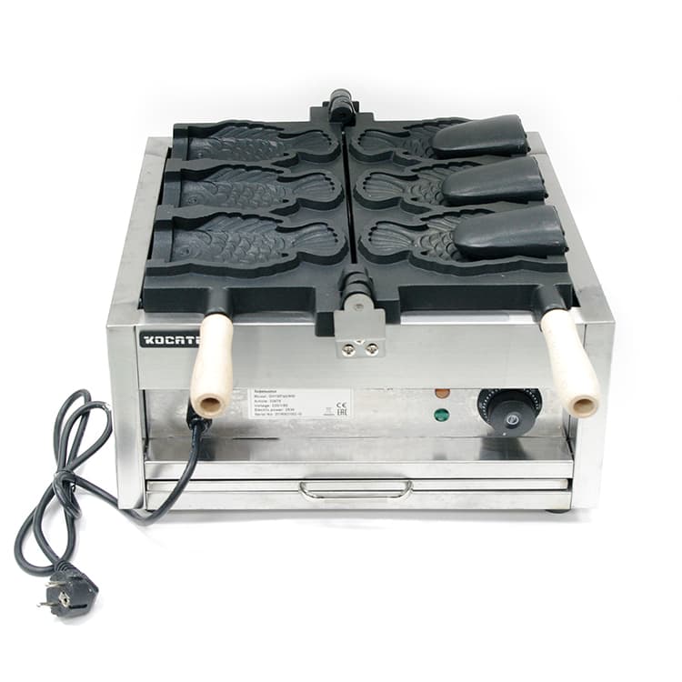 Вафельница тайяки для 3 рыбок Kocateq GH 15 Fish NW