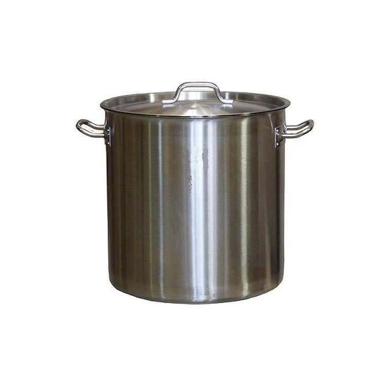 Котел 37 л. нерж. d=36 см. h=36 см. двойное дно (индукция) с крышк. MGSteel /1/, 19037